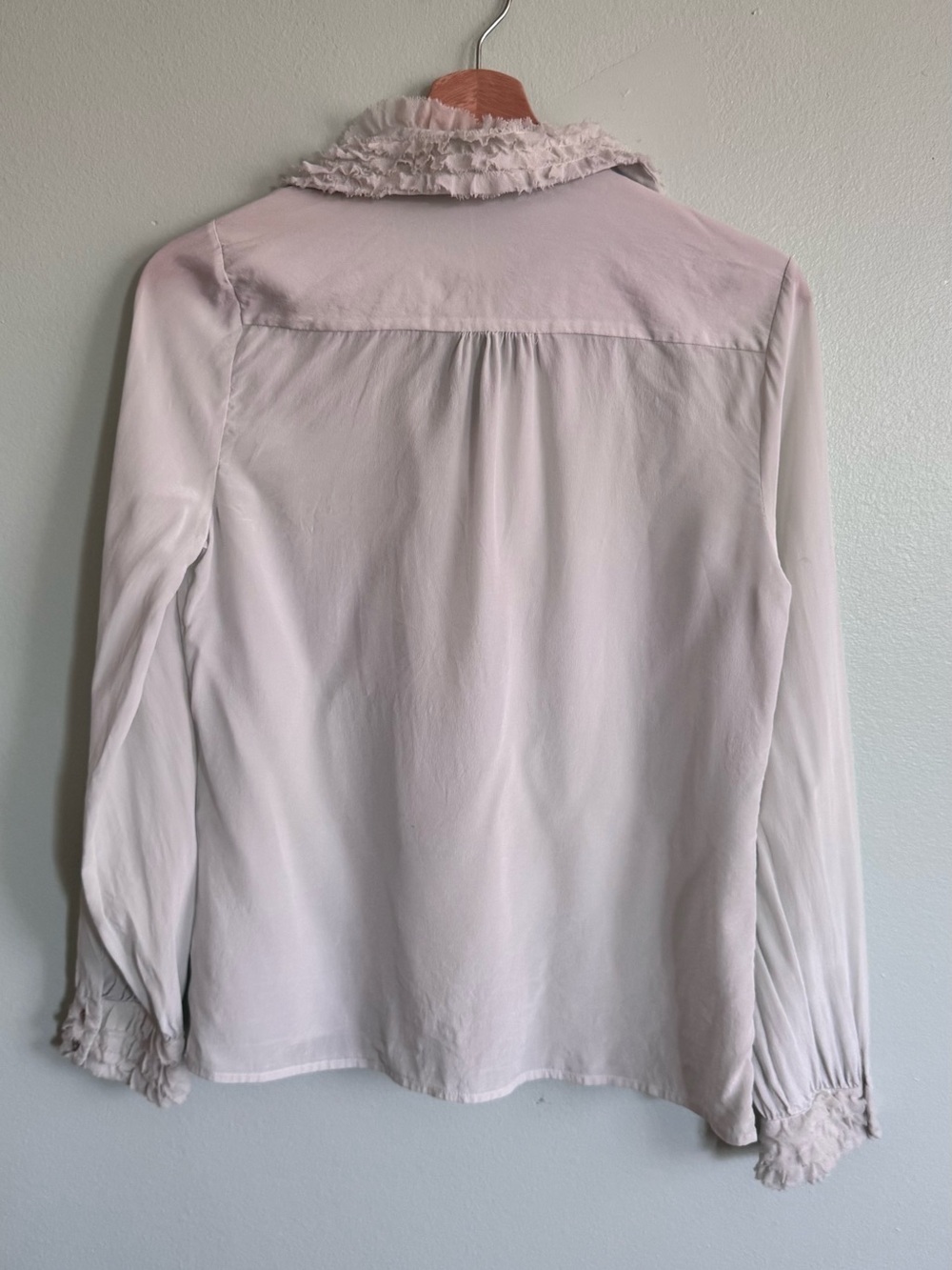 Joe Fresh Ivory Ruffle-Trim Button Down Blouse - Picture 5 of 5